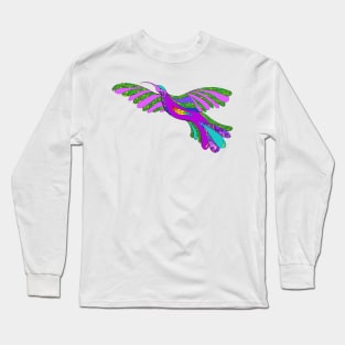 Vibrant Magical Hummingbird Long Sleeve T-Shirt